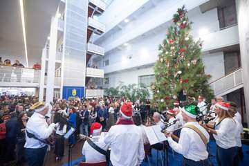 El Cabildo homenajea a varios teldenses en su brindis navideño (Foto TA)